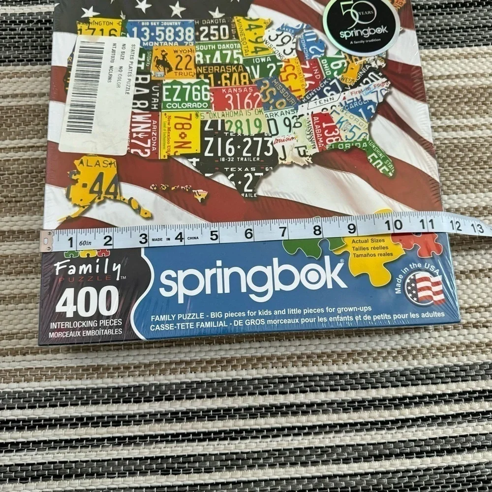 Springbok Family Puzzle States Plates 400 Pieces